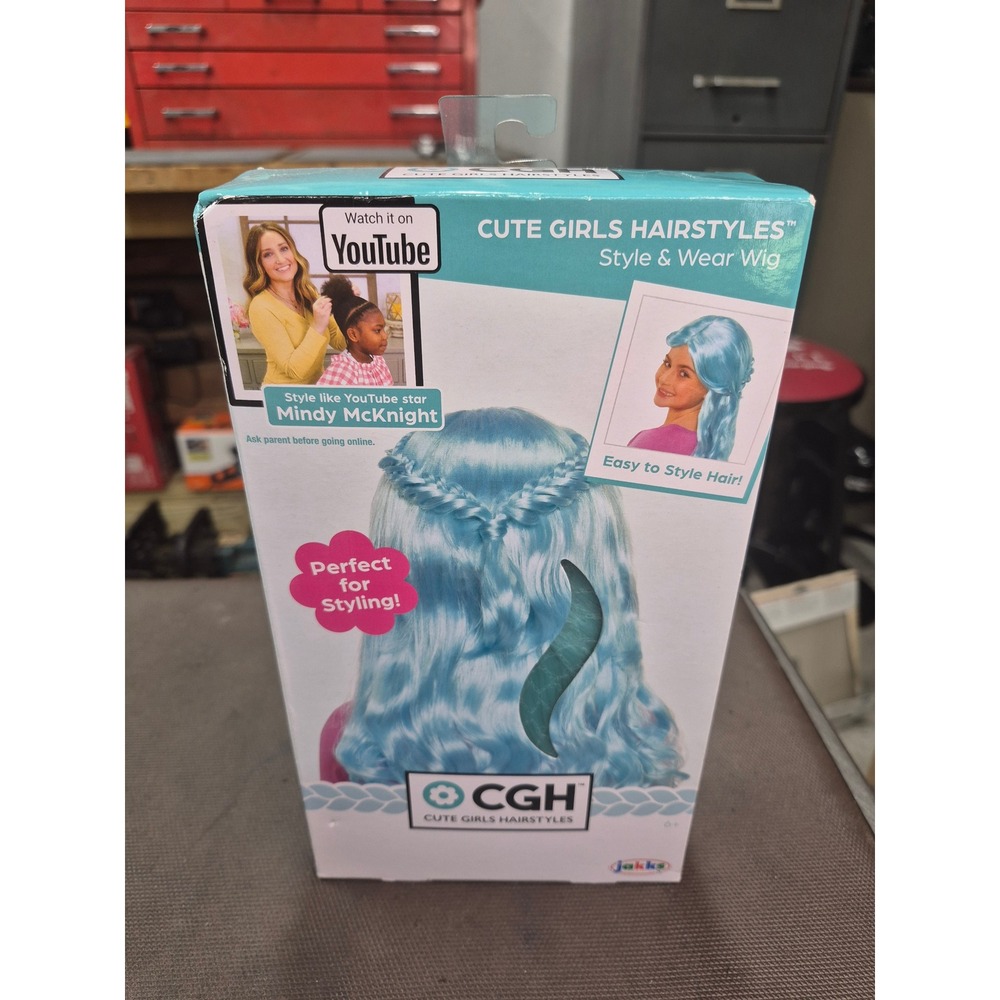 Cute‎ Girls Hairstyles Style & Wear Wig Mindy McKnight Blue New in Box